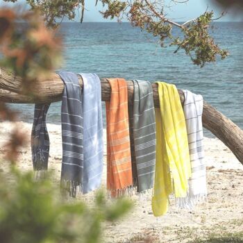 Serviette de plage / Serviette de spa et de sauna / Serviette de hammam turc Sultan Light Blue 4
