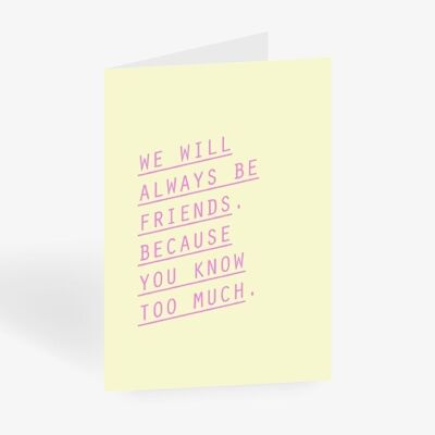 Greeting card / Always Friends