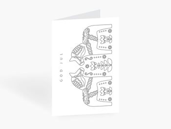 Carte de voeux / Chevaux Dala 1