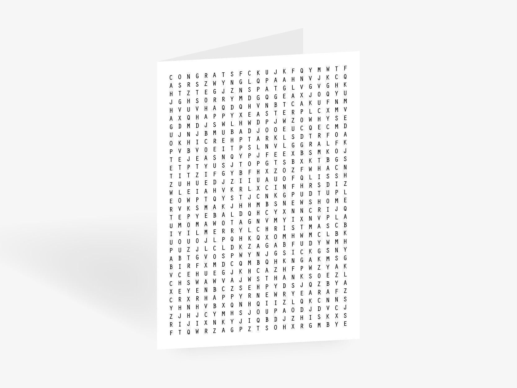 Grußkarte / Jumbled Letters