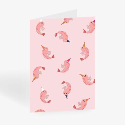 Grußkarte / Party Shrimps