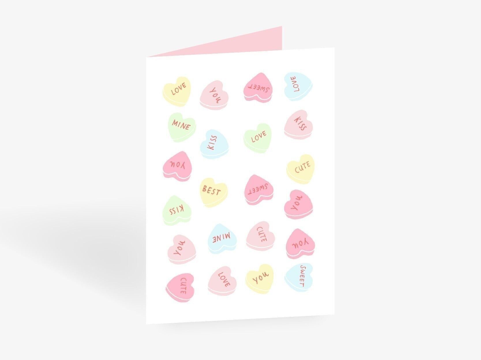 Biglietto di auguri / cuori retrò