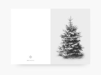 Carte de voeux / sapin des neiges 3