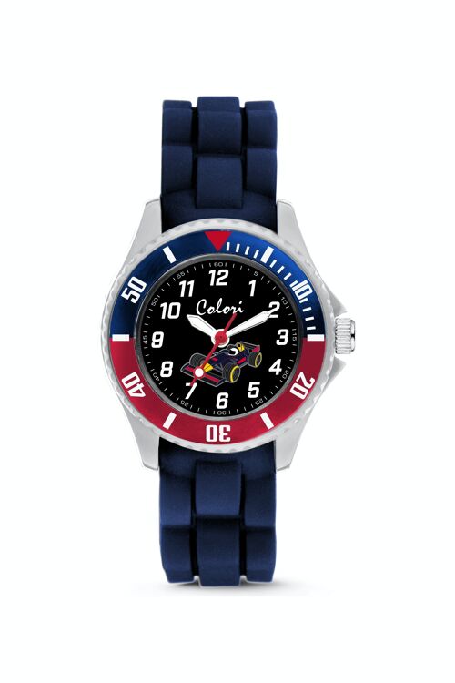 Colori Kidswatch 30MM Race car blue/red 3ATM