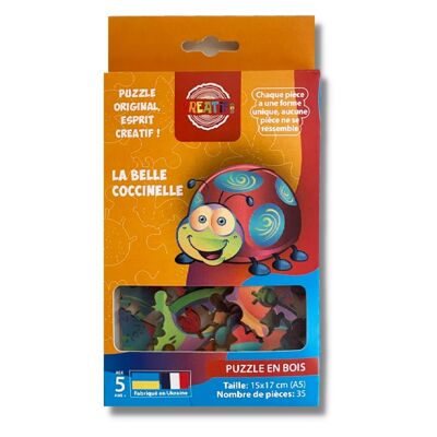 Cokxi la coccinella Puzzle in legno CreatifWood