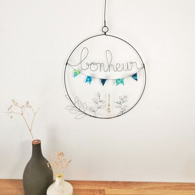 Wire wall decoration "celebration happiness"
