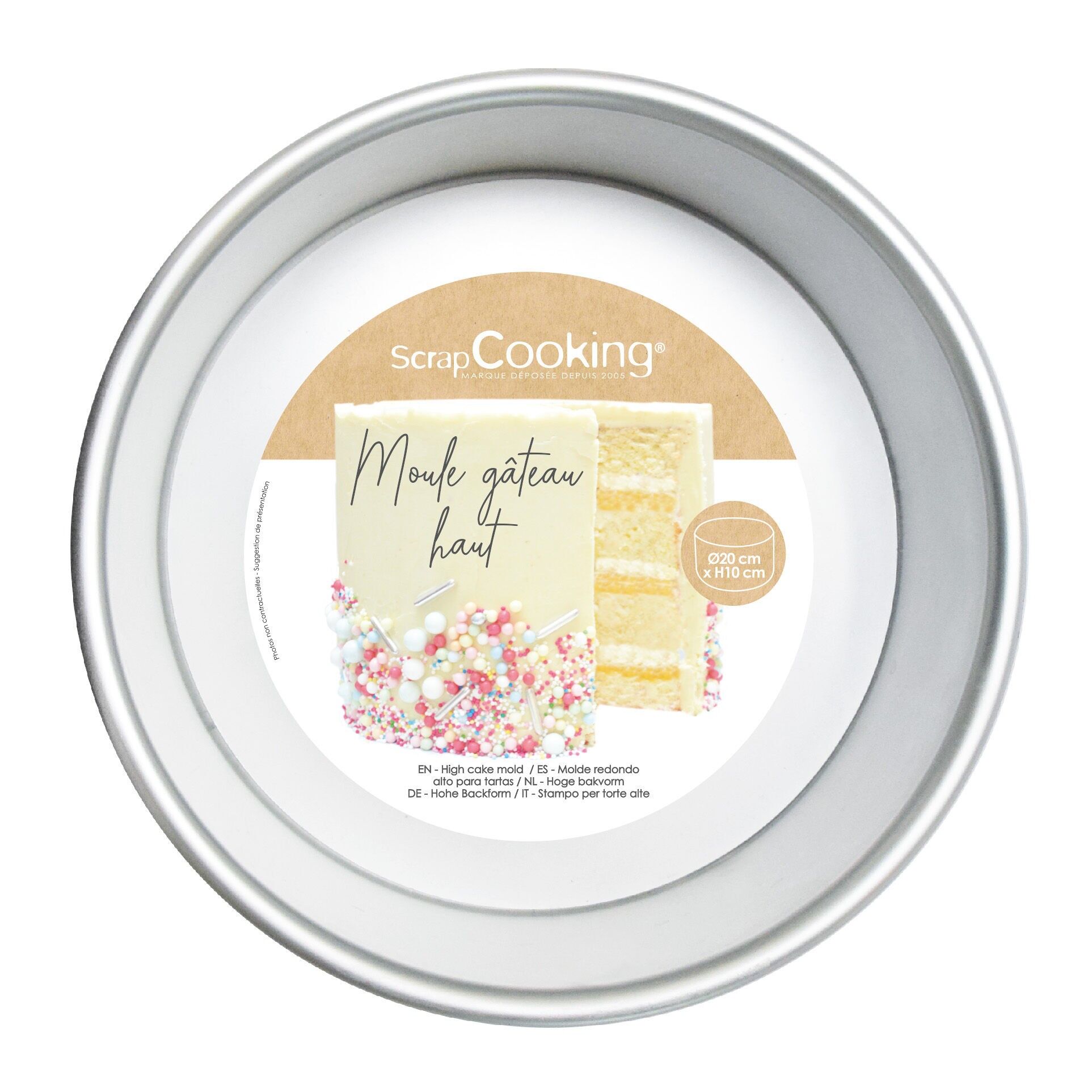 Stampo alto in alluminio 20 x H 10 cm