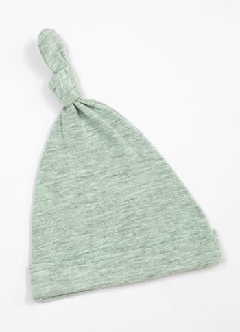 Lot de 2 bonnets bébé gris/menthe 2