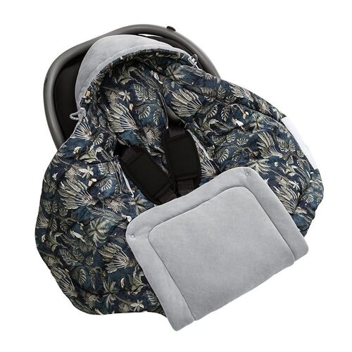 Car seat swaddle/ blanket Magic Jungle Dark_Blue