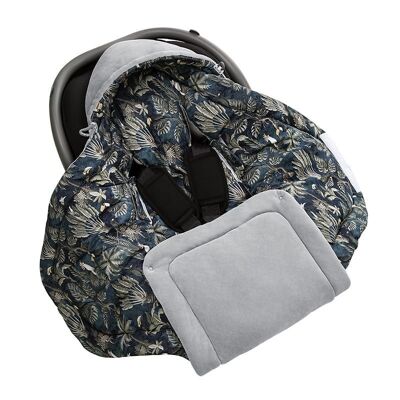 Car seat swaddle/ blanket Magic Jungle Dark_Blue