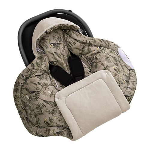 Car seat swaddle/ blanket Magic Jungle Khaki