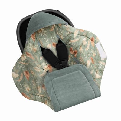 Car seat swaddle/blanket Bohemian Green