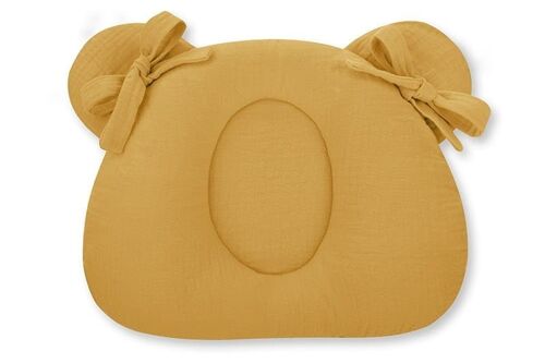 Muslin Head supporting pillow with indent Sunflower