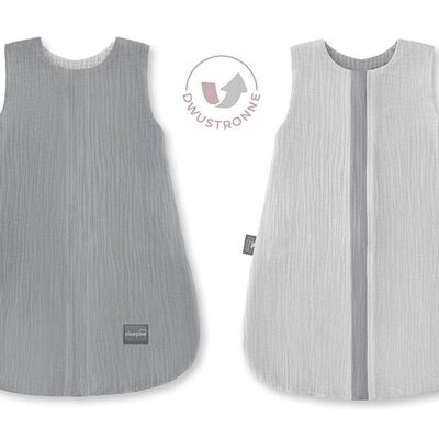 Saco de dormir de muselina reversible (0-4 miesińÖce) Dark_Grey