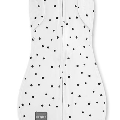 Second Step Swaddle mit Kappe Black Dots