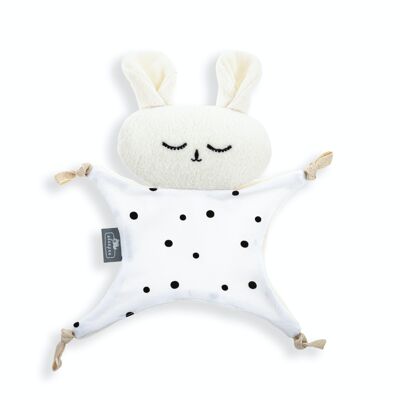 Lapin en peluche Kawaii rose avec carotte Harvey, jouet animal en