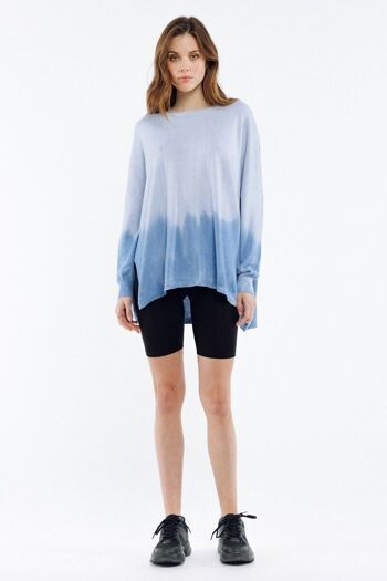 Pull bicolore TIE&DYE BLEU - PALET 2