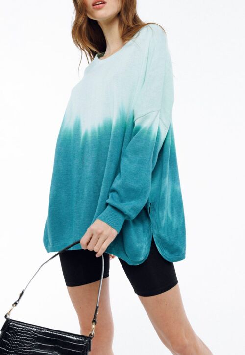 Pull bicolore TIE&DYE VERT - PALET