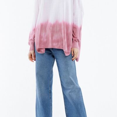 Jersey bicolor TIE&DYE MAUVE - PALET