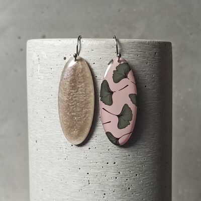 Chinon reversible earrings – ginkgo leaves 1104