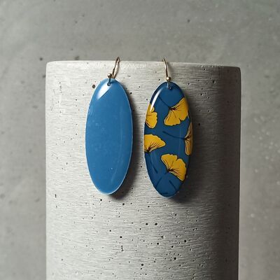 Chinon reversible earrings – ginkgo leaves 1106