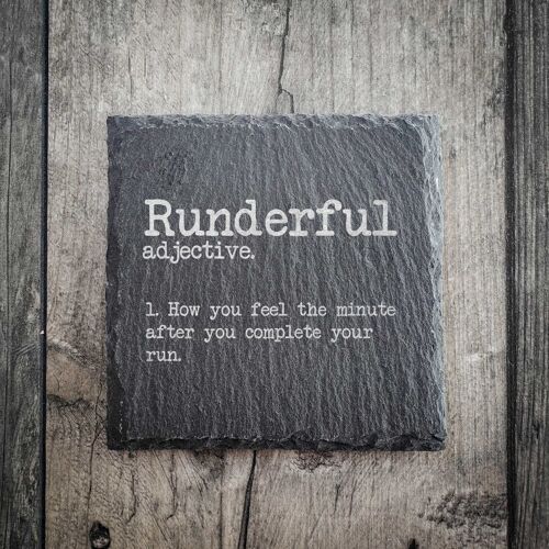 Runderful Riven Slate Running Coaster