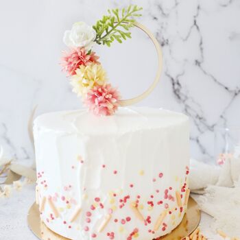 Cake topper fleurs 3