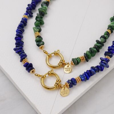 Collier TIAMO Vert ou Bleu