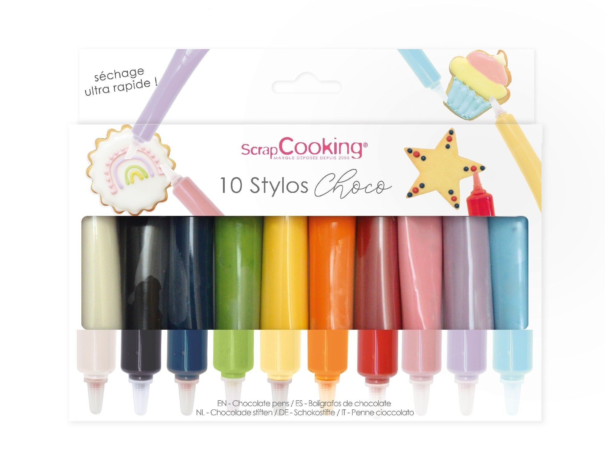 Scatola da 10 penne al cioccolato