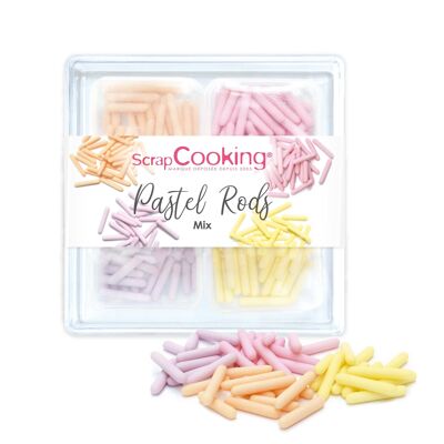 Pastel Rods Mix - 60g décors sucrés