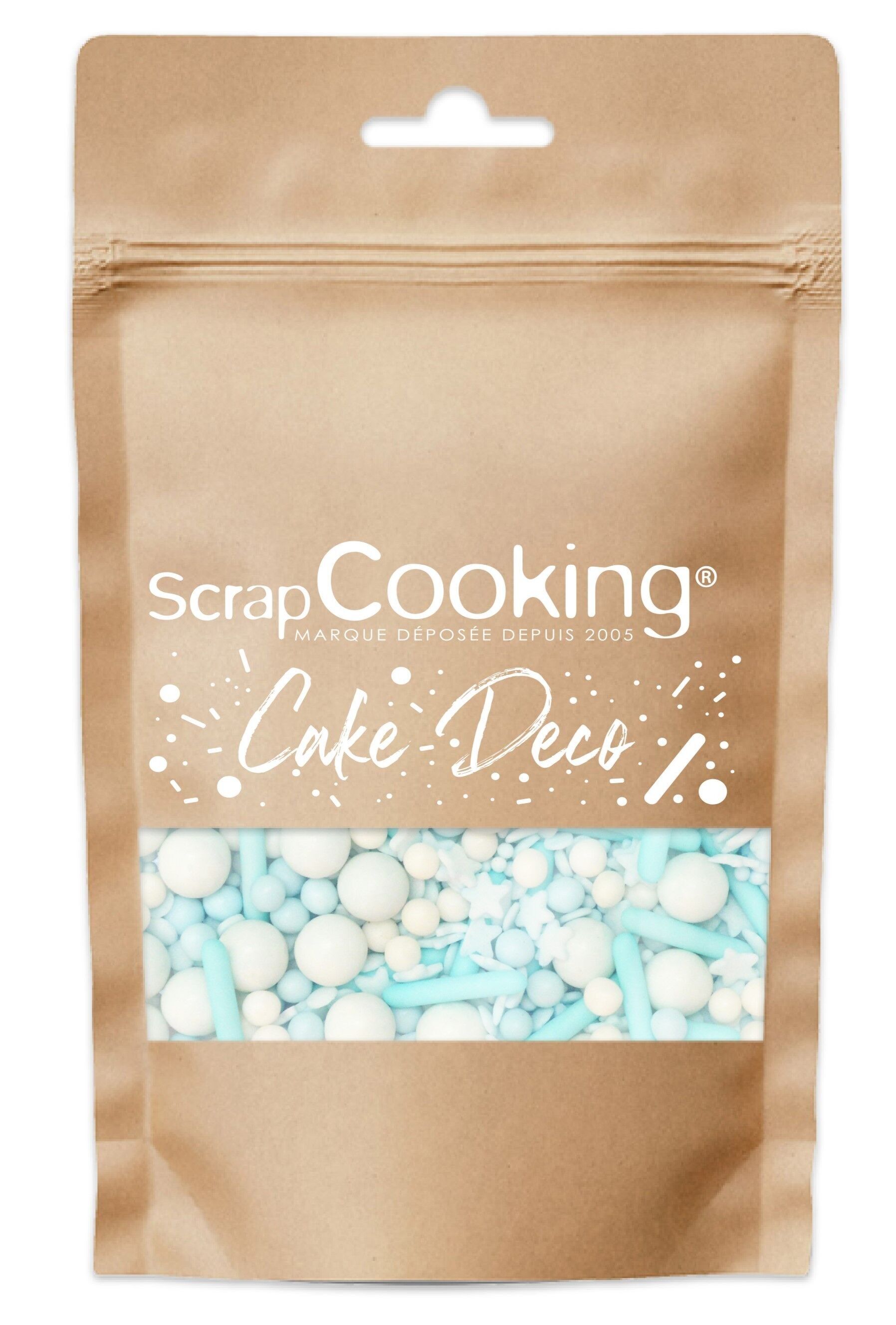 Barattolo di dolci decori mix canne blu 70g