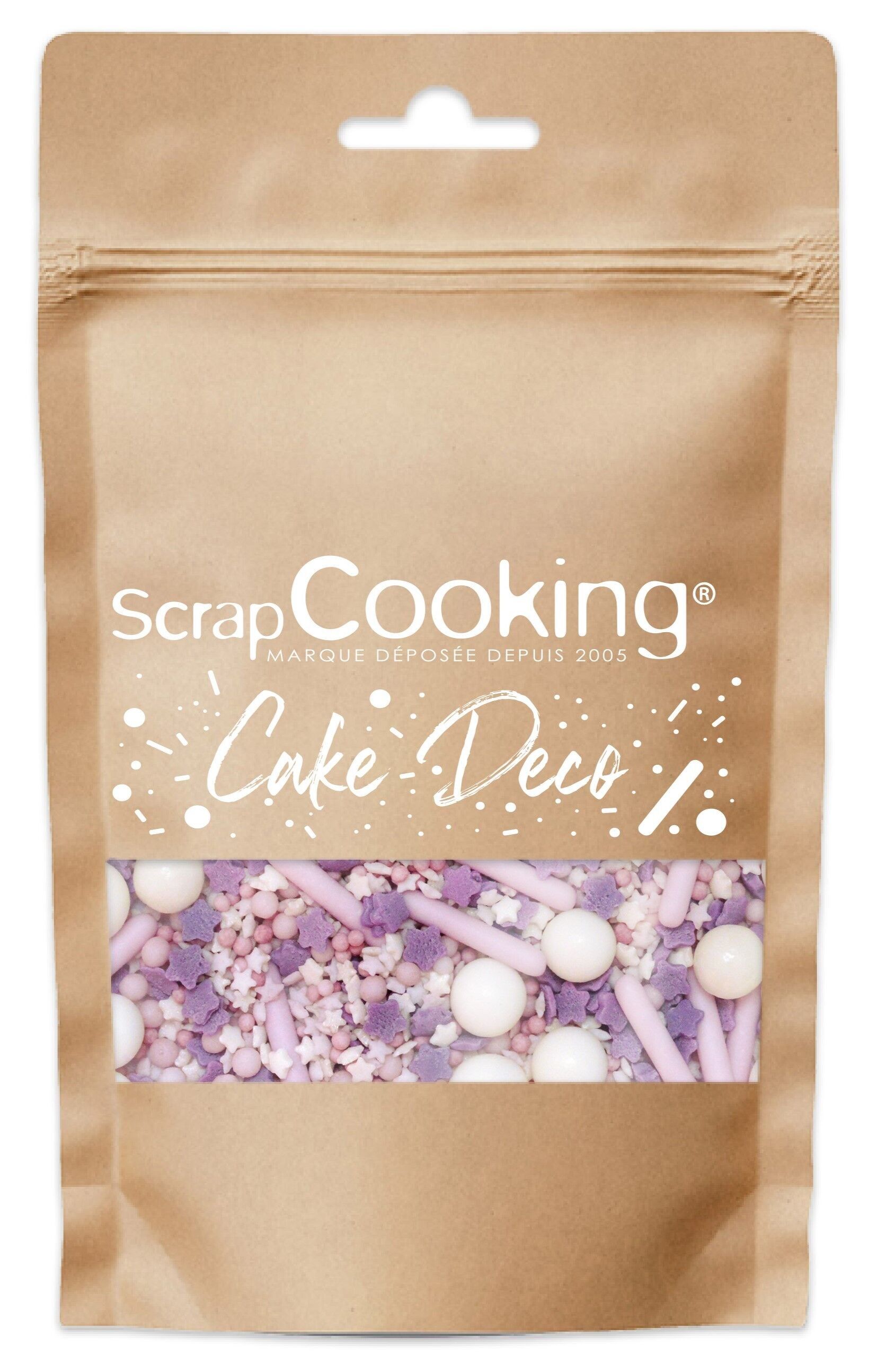 Tarro de dulces decoraciones mix varillas lila 70g