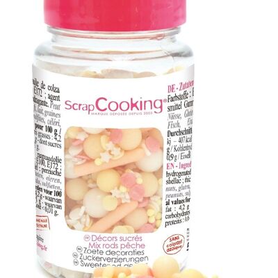 Barattolo di dolci decori mix canne pesca 70g