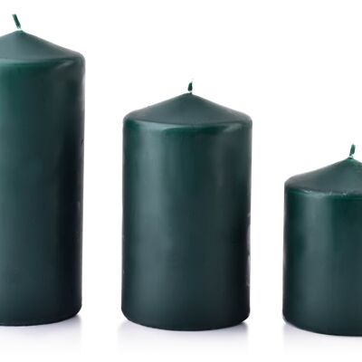 Candle CLASSIC CANDLES small cylinder 8xh10cm green
