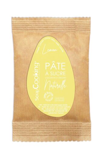 Pâte à sucre LEMON- colorant d'origine naturelle 200g 2