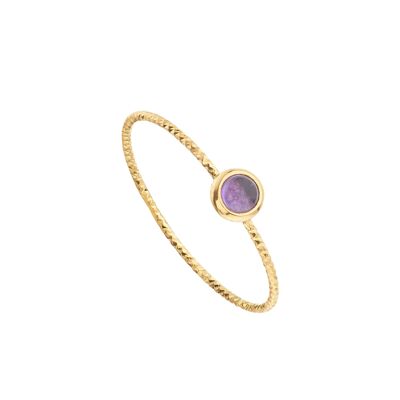 Gold plated amethyst ring