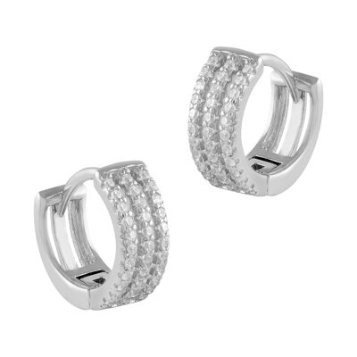 Boucles d'oreilles argent et zircons blancs