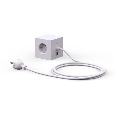 Square 1 avec USB/Magnet et câble de 1,8 m Gris