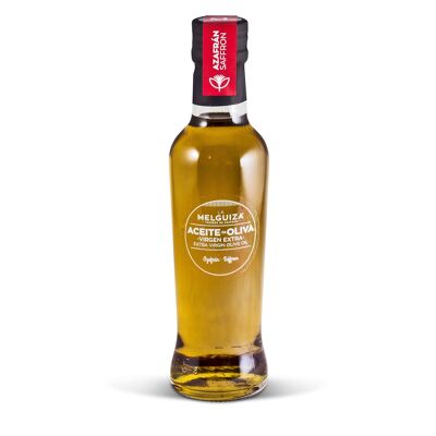 Extra virgin olive oil flavored with saffron