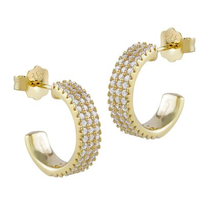 Serena earrings with white zircons