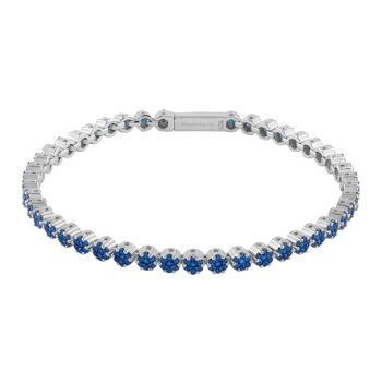 Bracelet Martina en argent et zircons bleus 1