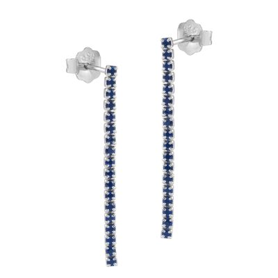 Cielo earrings in silver and zircons