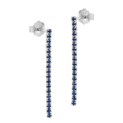 Boucles d'oreilles Cielo en argent et zircons