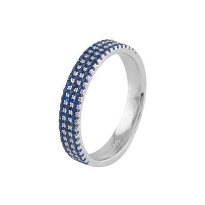 Serena-Ring aus Silber und blauen Zirkonen