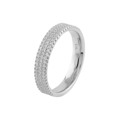 Serena-Ring aus Silber und weißen Zirkonen