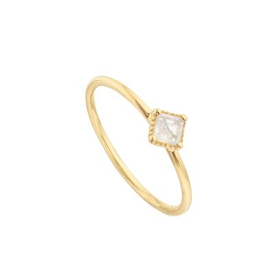 Gold plated moonstone solitaire