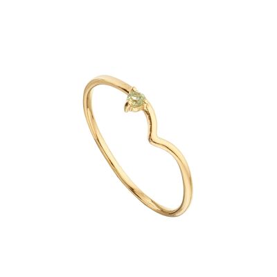 Gold plated peridot ring