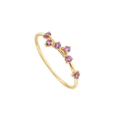 Vergoldeter Granat-Rhodolit-Ring