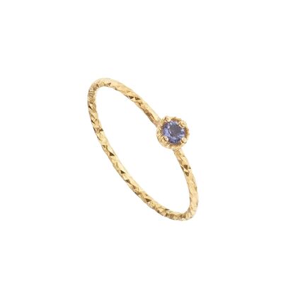 Gold plated iolite ring