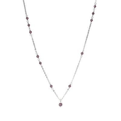 Multibeads necklace with rhodolite garnet silver